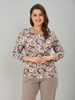 Лонгслив Лнв-306/серый-хризантемазеленая