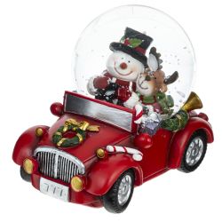 GAEM Фигурка декор в стекл шаре "Снеговик и Олень", D 7 см, L10,5 W7 H9 см