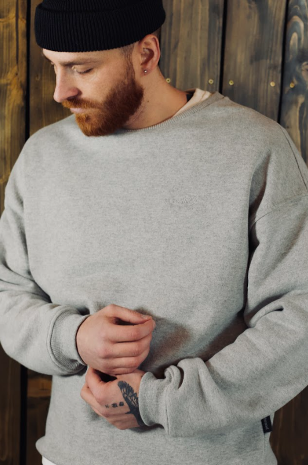 Свитшот серый меланж