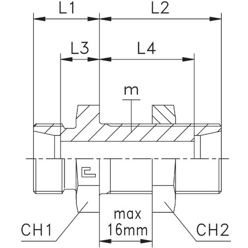 Соединение PD DS06 14х1.5 (корпус)