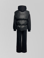 Спортивный костюм-тройка 23367 из зип-кофты, прямых штанов на кулиске и жилета