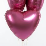 Ag Шар Сердце 19''/46 см, Мистик Гранат сатин (БГ-15)