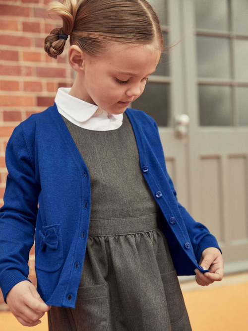 Кардиган школьный с карманами для девочки Next 691-746, Синий