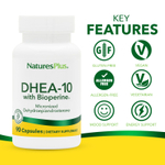 NaturesPlus, DHEA-10 с Bioperine®, 90 капсул
