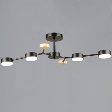 03860-0.3-04 BK+WOOD GX53 светильник потолочный