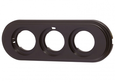 Рамка 3-х постовая, пластик, цвет Коричневый BF1-630-22