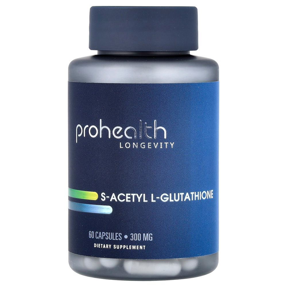 ProHealth Longevity, S-ацетил-L-глутатион, 300 мг, 60 капсул