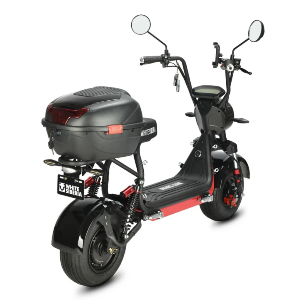 Электроскутер WHITE SIBERIA MINI R 3.0 60V BLACK (Чёрный)