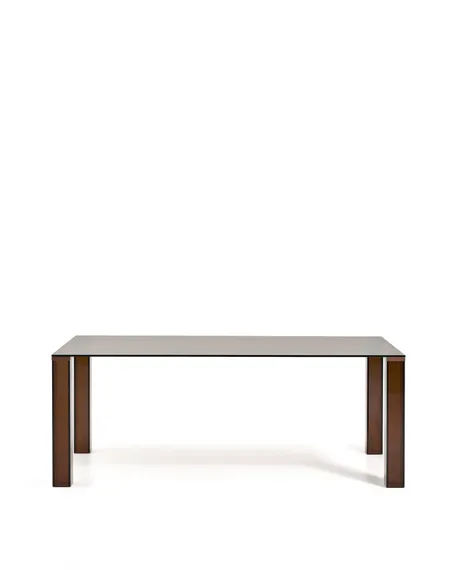 Стол Adularia из коричневого закаленного стекла 200 x 100 см