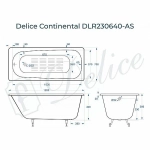 Ванна Delice Continental Elite 120х70 DLR230640-AS 120х70 белая