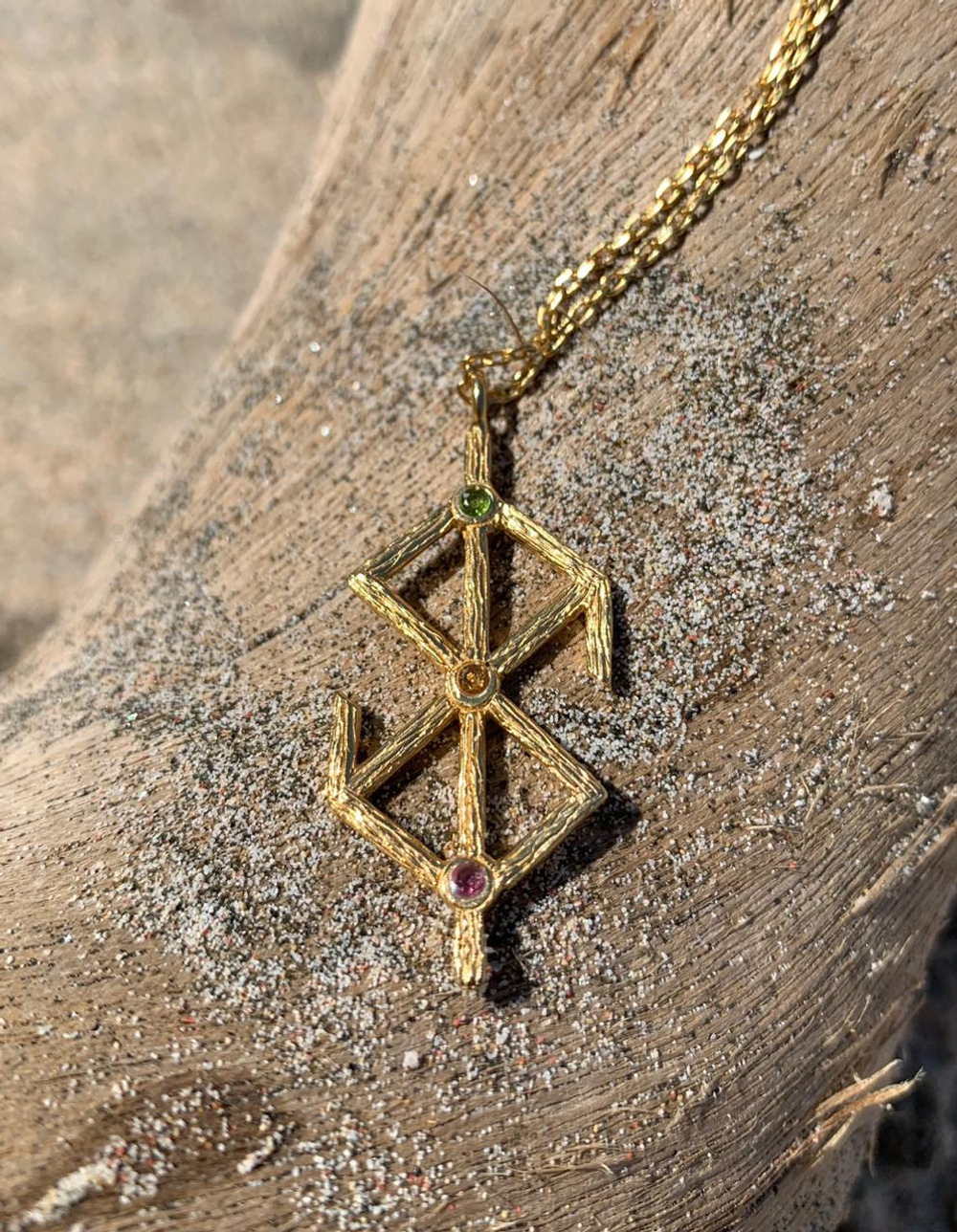 Подвеска "Жрица" на цепи, позолота