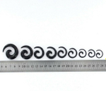 Спираль растяжка из акрила черного цвета Диаметр 3 мм. 1шт.