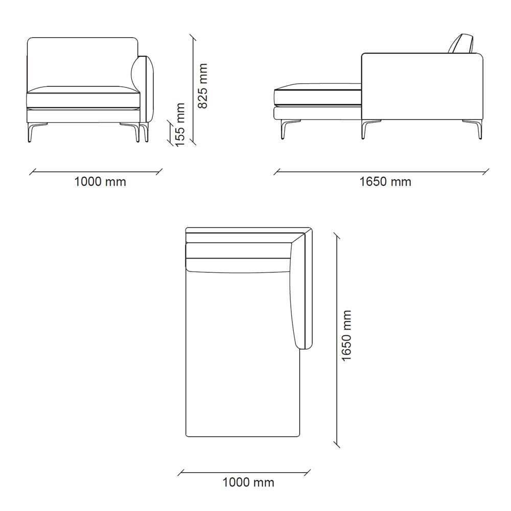 Лаунж модуль левый ENZA HOME PARMA EH72489