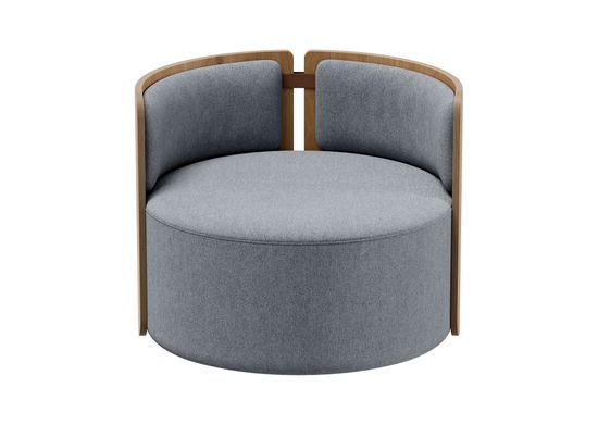 Кресло крутящееся Lagom 800 (серый твид, натуральный дуб)