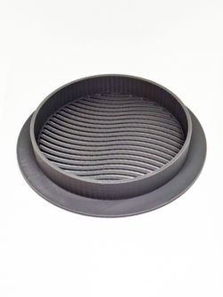 Решетка для вентиляции с фланцем D90 мм (пластиковая, серая)