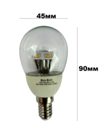 Светодиодная LED лампа G45 4,2W E14 тёпл. 10шт