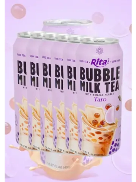 Молочный чай Бабл Ти со вкусом Таро 490 мл * 6 шт