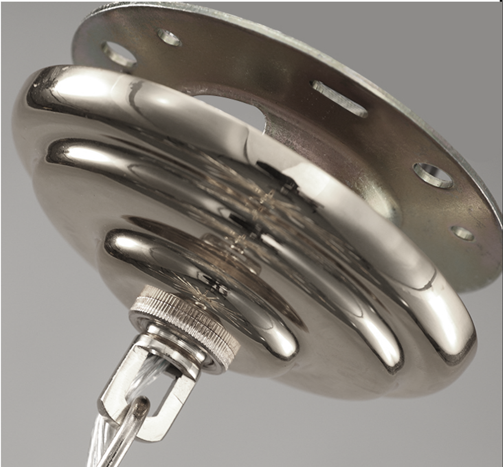 Pendant design lamp  THE LIGHT by Alma 60 lampshades (Nickel)