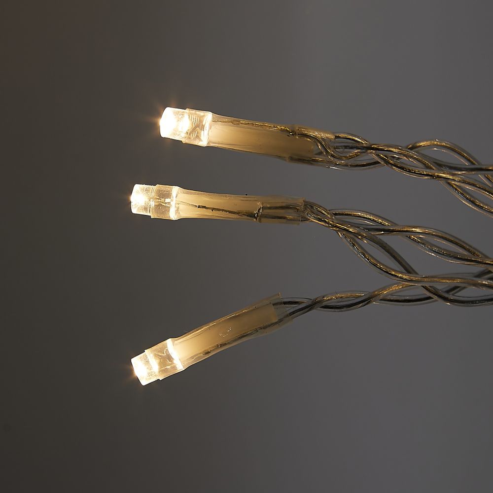 ULD-B50006-880-TTK WARM WHITE IP44 Бахрома светодиодная с эффектом мерцания. 50м. Соединяемая. 880 светодиодов. Теплый белый свет. Провод прозрачный. ТМ Uniel