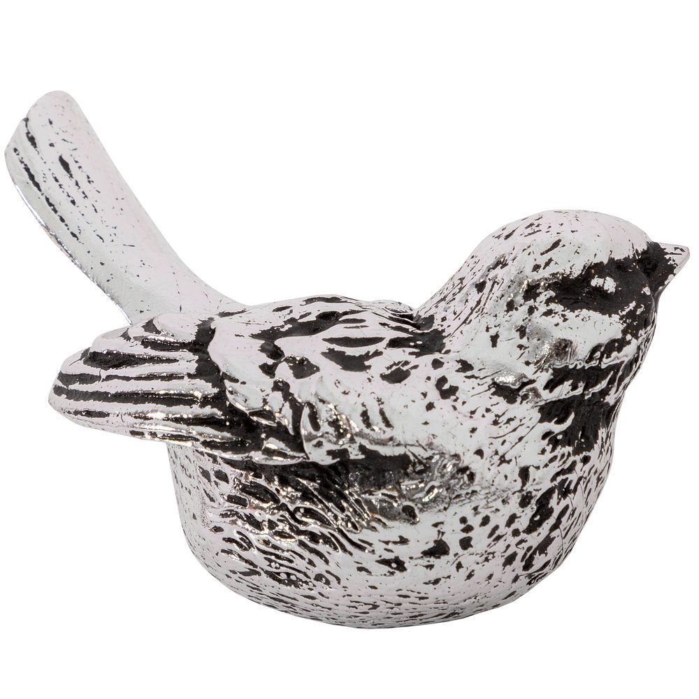 Ручка мебельная Птичка Терра правая Античное серебро