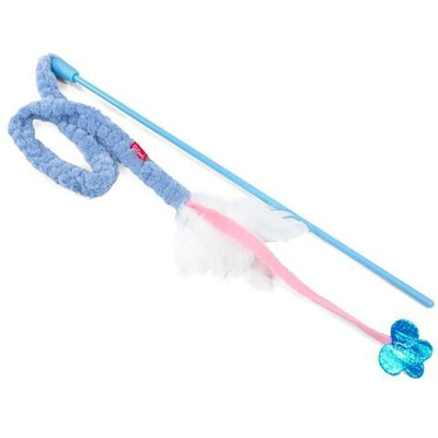 75112 Дразнилка с перьями на стеке 73см, серия FEATHER TEASER, Gigwi