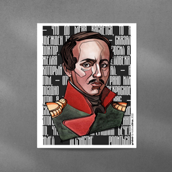 Плакат GRIDMIR x NastyaCitrus "Лермонтов"