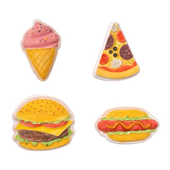 Магниты из гипса под роспись "Фастфуд"