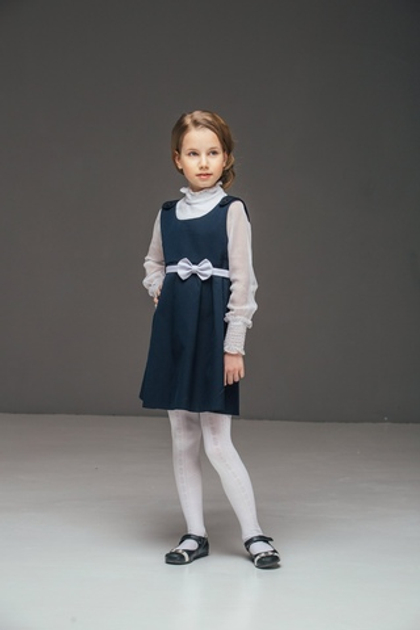 Пояс белый с бантиком для платья