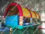 Коммерческий надувной батут "Зверята с крышей 2" 11*7*6 м