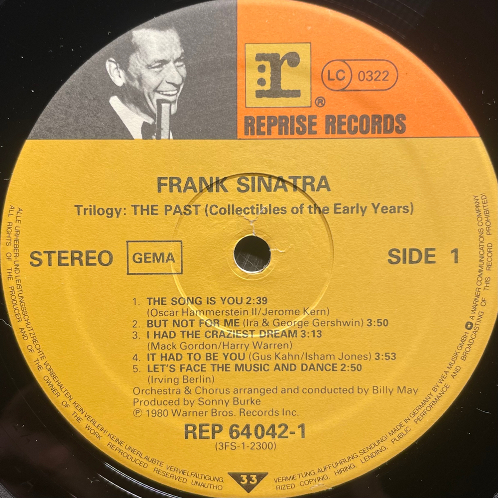 Frank Sinatra ‎– Trilogy: Past, Present & Future 3LP (Германия 1980г.)