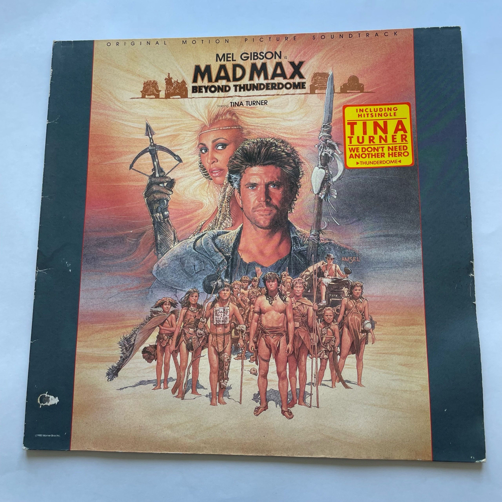 Винтажная виниловая пластинка LP Mad Max, Beyond Thunderdome, Motion Picture Soundtrack Музыка Из Кинофильма Безумный Макс, Tina Turner (Нидерланды 1985)