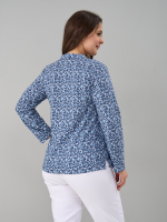 Блузка БЛ-22/голубойтуман-индигоцветы