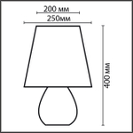 8120/1T LN Настольная лампа E27 1*60Вт 220В IP20 COMFI