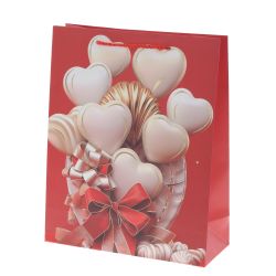 GAEM Пакет подарочный M (бумага 210г/м2, блок микс 12шт), L26 W10 H32 см, 4в.