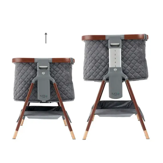 Колыбель приставная Tutti Bambini CoZee Luxe Walnut Slate с колесами