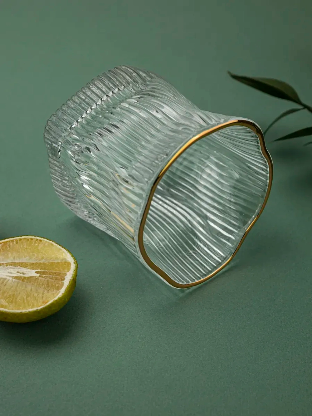 Набор изогнутых ребристых бокалов, 250 мл. 6 шт кайма