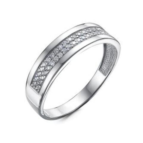 Кольцо из серебра с фианитами