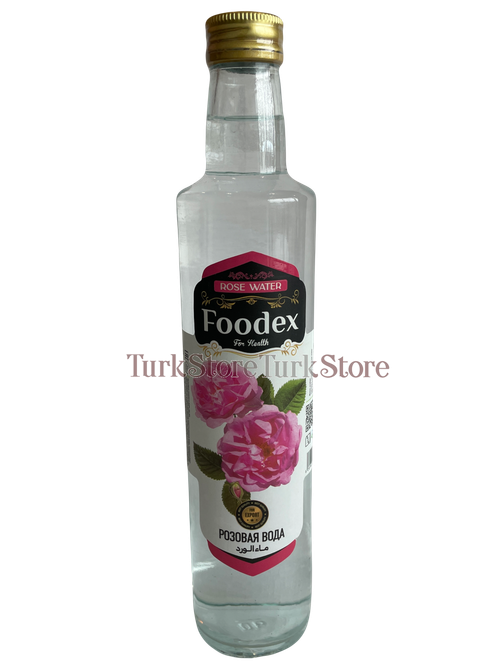 Розовая вода пищевая FOODEX 500 гр стекло