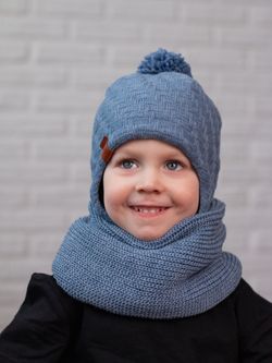 Снуд-резинка вязаный (Джинс)