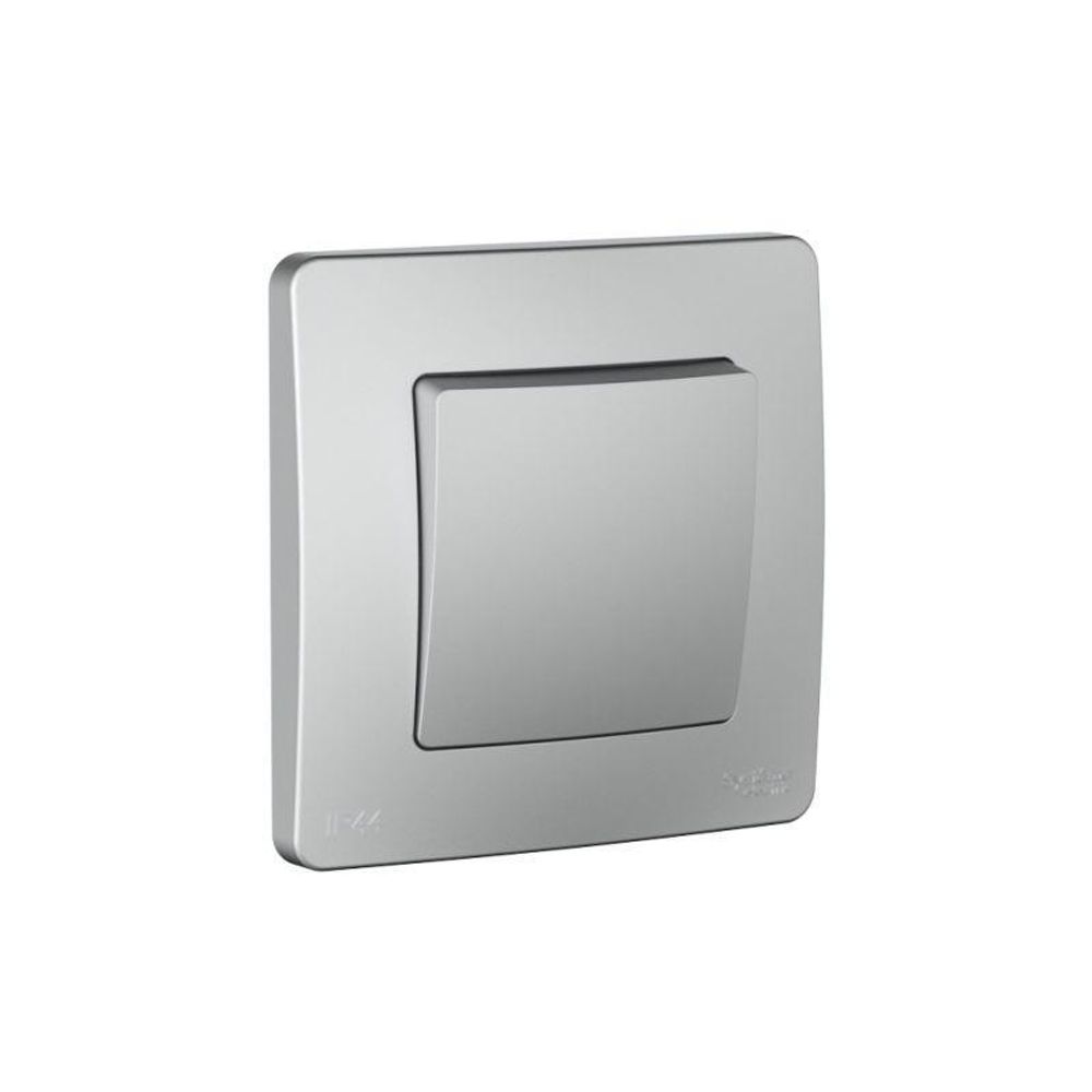 Переключатель 1-кл. СП Blanca 10А IP44 (сх.6) 250В алюм. SE BLNVS410603