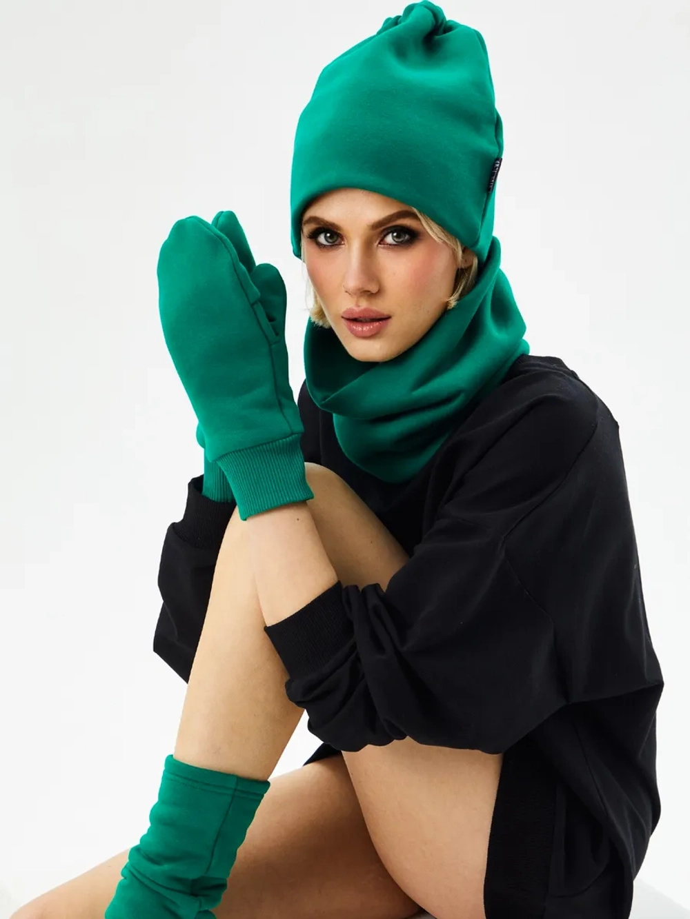 Рукавички-трансформеры из футера с начесом