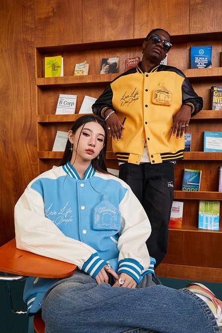 Бомбер DONSMOKE "3D Logo" Varsity Jacket