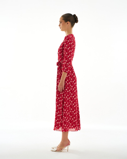 Платье Carmina (Кармина) красное розочки