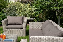 "Капучино" лаунж-зона из искусственного ротанга, цвет бежевый