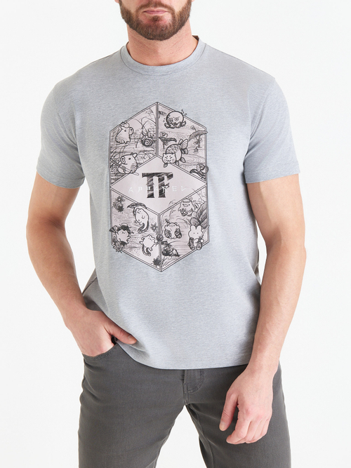 Футболка МИНИАТЮРЫ, серый меланж
