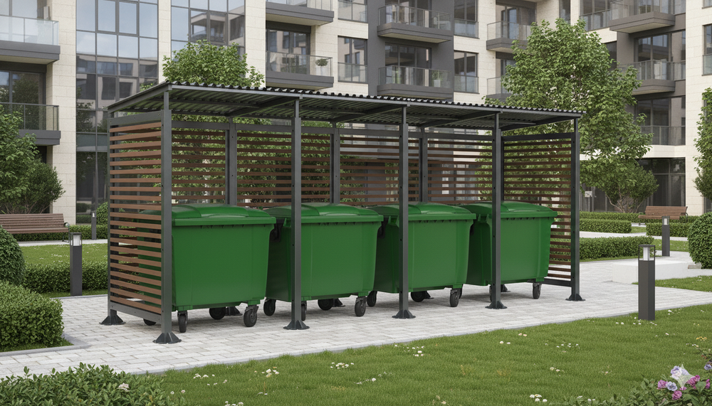 Контейнерная мини-4 дерево без ворот SK00096