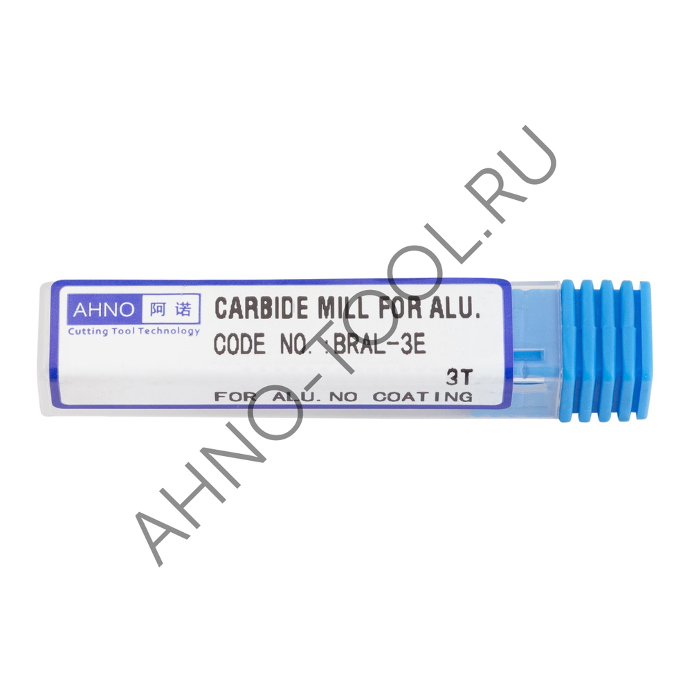 Фреза твердосплавная   6мм (L=50, l=18, хв=6) Z3 45° по алюминию и цвет.металлам BRAL-3E-D6.0 AHNO