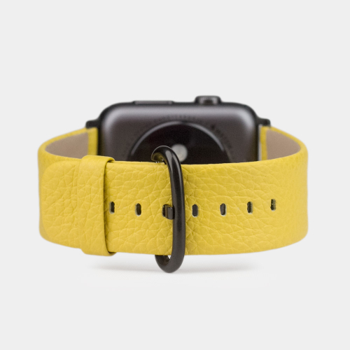 Ремешок для Apple Watch 40/41/42 mm из кожи теленка, желтого цвета