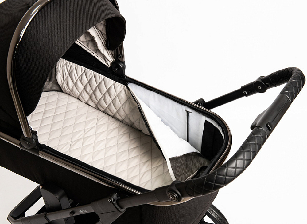 Детская коляска Peppy Tecla 2 в 1 Shadow Black Chrome Edition (Черный)