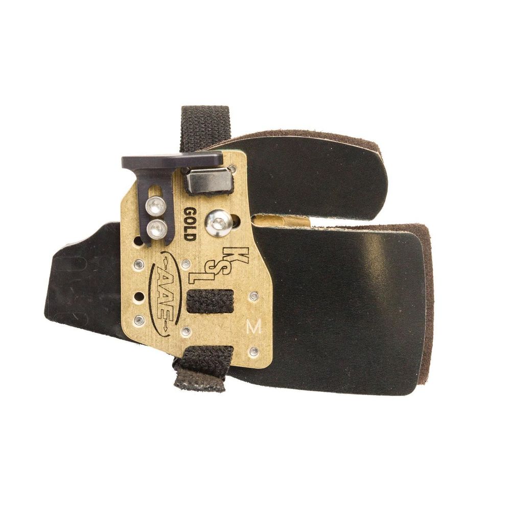 Напальчник для лука AAE KSL Gold Finger Tab (Brass w/ Cordovan Face)